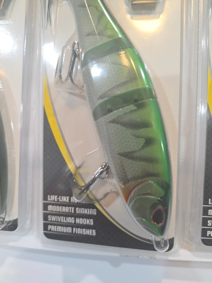 Lote de 3- Isca de Baixo Storm Arashi Swimmer 7" Articulada Glide Bait 2-3/16oz Afundamento - Imagem 4 de 4