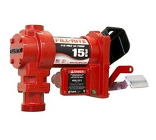 Fill-Rite FR610H 115V 15-GPM Fuel Transfer Pump w/ Hose Nozzle/Gas, Diesel,E15