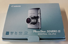 Canon PowerShot Digital ELPH SD890 IS 10MP Camera Manual Box Charger Tested