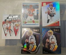 Joe Burrow Five Card Collection Prestige, Donruss, Select And Elite