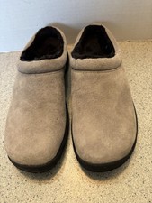 NEW Merrell Encore Nova Crystal Womens Size 8 Gull Grey Suede Mule Slip On Mules