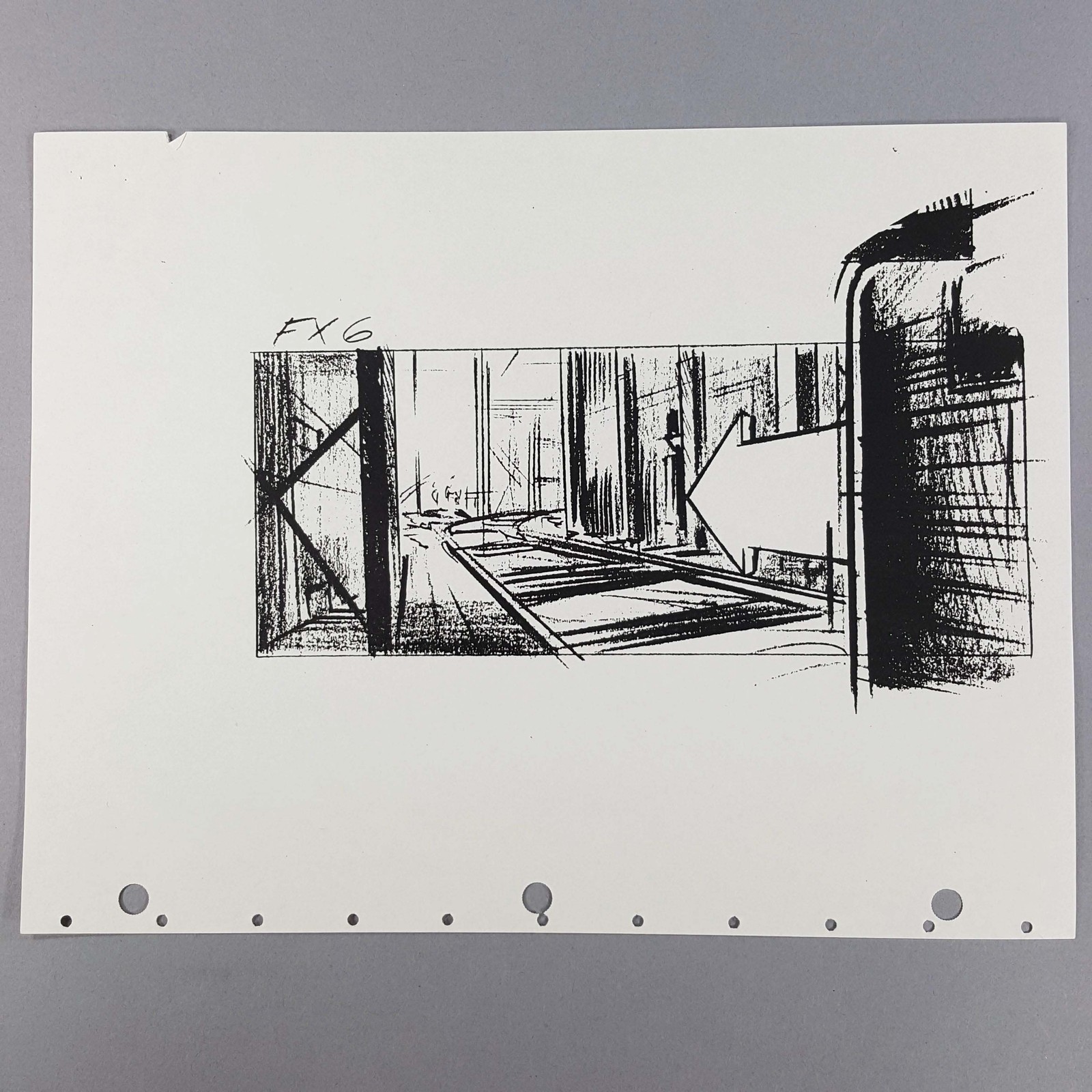 Speed VFX Storyboard Subway Train Races Down Tunnel FX6 Production Used COA