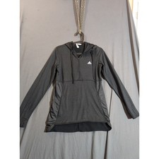 Adidas Womens ClimaWarm Athleisure Hoodie Sweatshirt Black Small