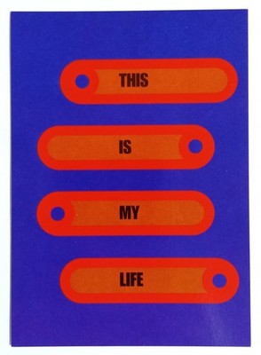 THIS IS MY LIFE Boomerang Media Postcard Modern Graphic Art Unposted