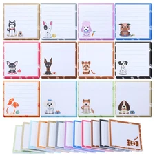 Handepo 12 Pack Dog Sticky Notes Bulk Small to Do List Funny Cute Animals Not