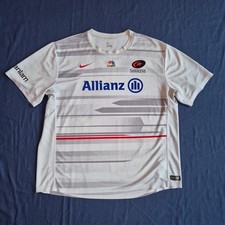 Saracens 2014 Away Rugby Union Shirt Nike Jersey Embroidered Logos Size 2XL