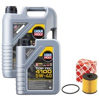 MotoröL Set 4100 5W-40 Liqui Moly 6 Liter + ÖLfilter FüR Citroen Peugeot Boxer