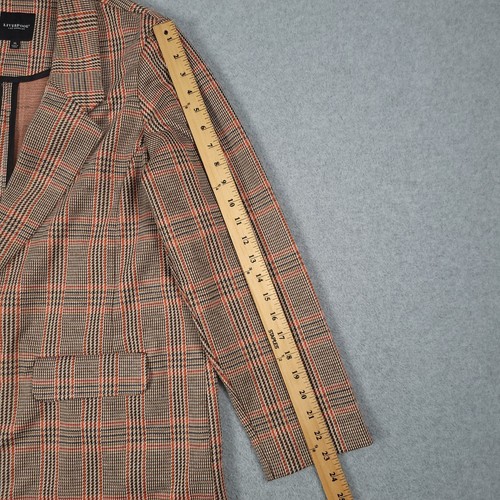 Liverpool Los Angeles Blazer Jacket Women XL Beige Plaid Stretch Office Career - Picture 9 of 15
