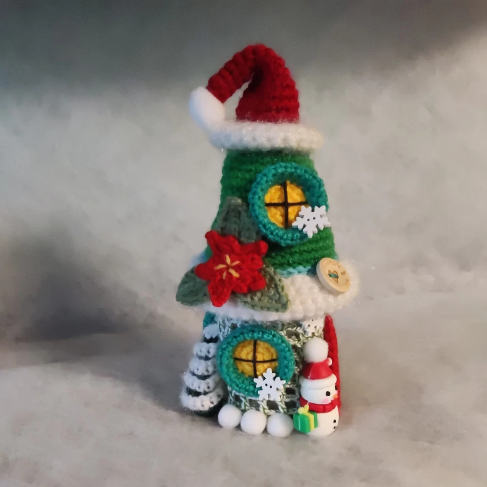 Wichtelhaus, Laterne, Weihnachten, gehäkelt, Handarbeit, neu, Unikat ❄️❄️❄️ - Bild 2 von 4