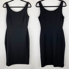 Betsey Johnson Black Knit Basic Fitted Body Con Sleeveless Tank Dress Women 8