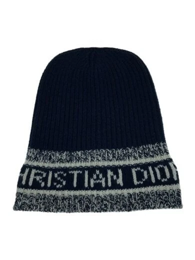 Christian Dior / casquette tricot /   / laine / marine / femme / chapeau