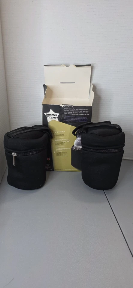 Tommee Tippee Closer To Nature paquete de 2 bolsas aisladas para botellas caja abierta fría y caliente Foto 3 de 4