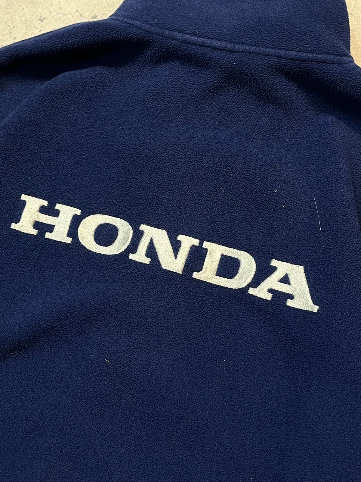 Vtg Honda Motul CBR Fireblade Navy Fleece Jacket Size L Embroidered Logo - product detail image 17