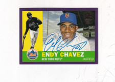 2022 ENDY CHAVEZ TOPPS ARCHIVES FAN FAVORITE AUTOGRAPH 052/150 NEW YORK METS