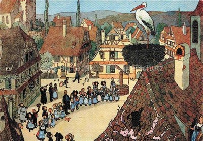 Hansi Waltz J J artist card Alsace Alsace Alsace Merveilleuse 