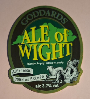 GODDARDS brewery beer pump clip badge ALE OF WIGHT real ale Isle of Wight