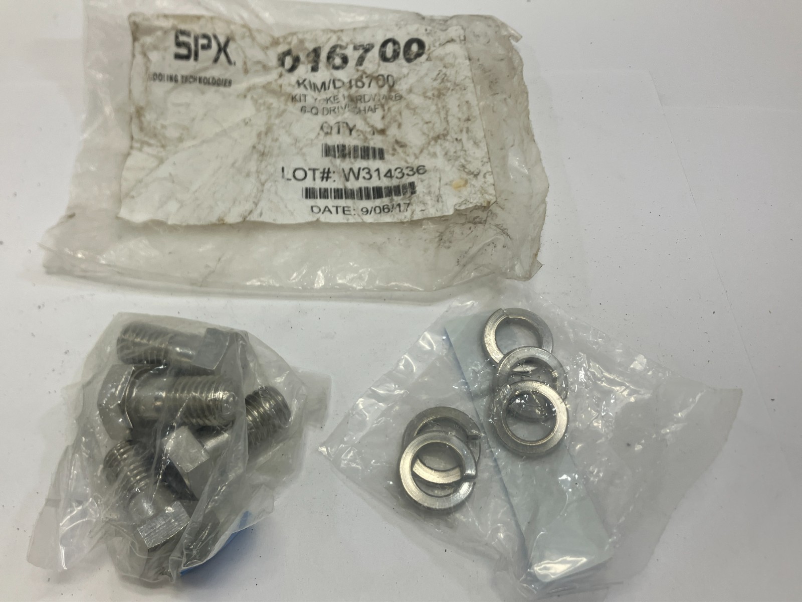 D16700 KIT YOKE HARDWARE 6Q DRIVESHAFT KIT MARLEY COOLING TOWER