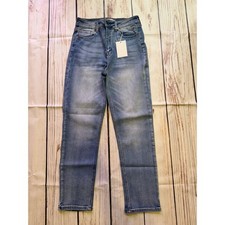 Cello High Rise Straight Leg Jeans Medium Wash Blue Denim Womens Size 9 NWT