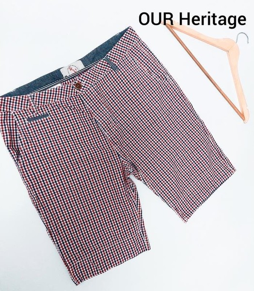 Men OUR HERITAGE Shorts Red Cotton 36 / XL / 50