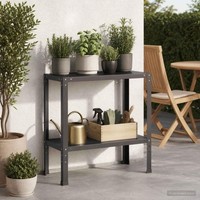 Pflanztisch 60 X 40 X 80 Cm Pulverbeschichteter Stahl Schwarz