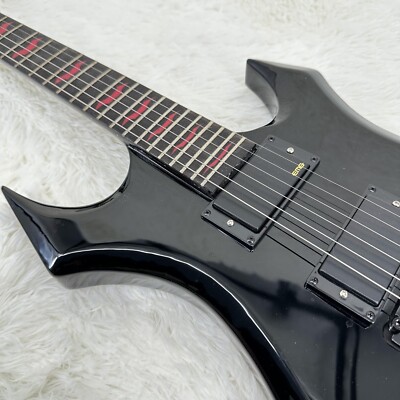 Warlock Custom Black Electric Guitar 2H Pickups Black