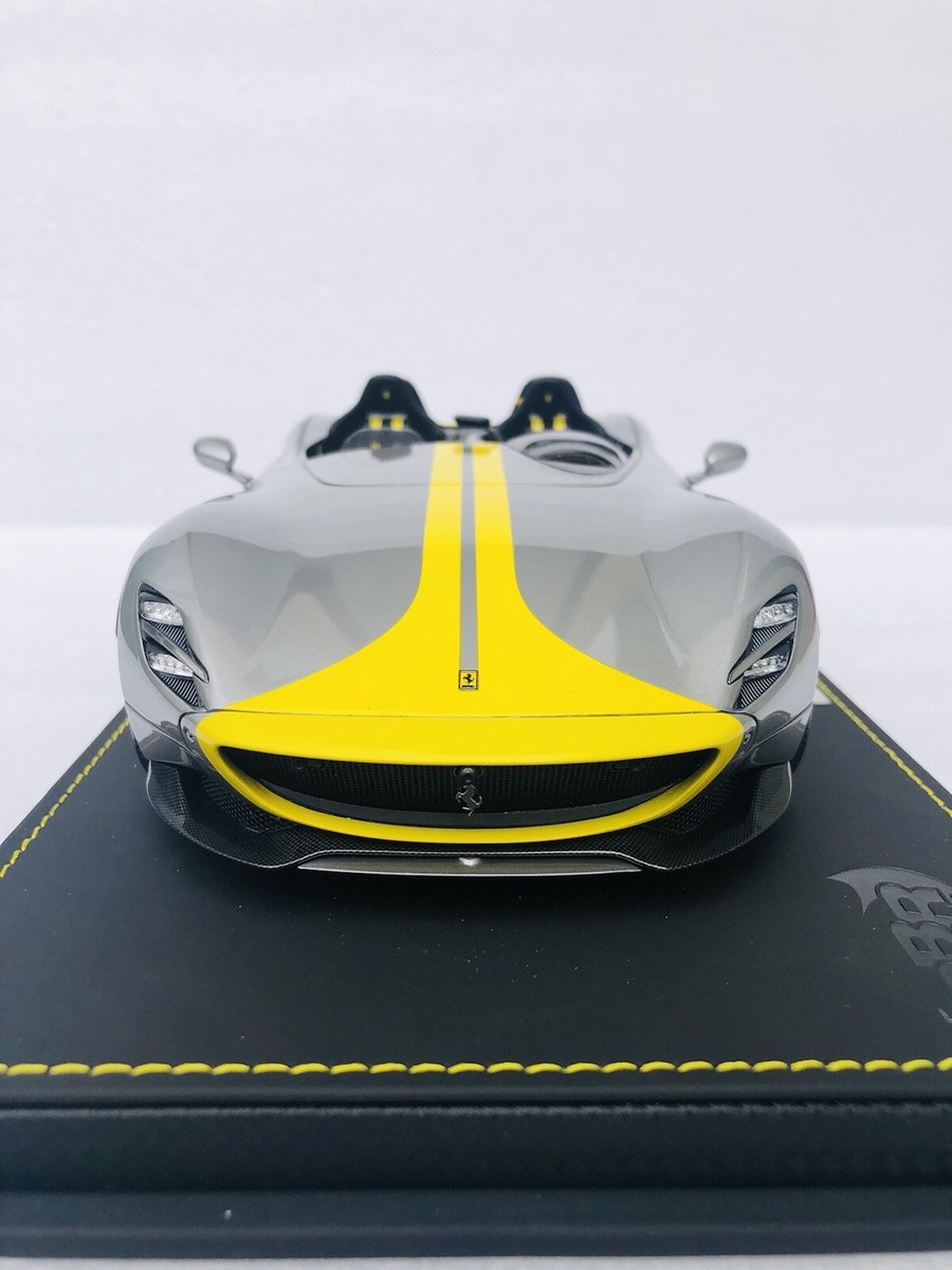 自動車 BBR 1/18 Ferrari Monza SP1 l grey 1/18 BBR Ferrari Monza Sp2 Grigio Ferro Iron Grey/yellow