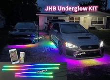 JHB 2x 4FT + 2x 6.5FT CHASING Flow Multifunction LED Underglow Strips Lights KIT