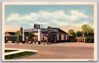 K16/ Macon Georgia Postcard Linen Flanagans Camp Gas Station  363