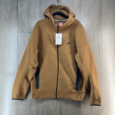 Nike Sportswear Men's Tech Fleece Full Zip Hoodie Brown Size Large FB7921-281