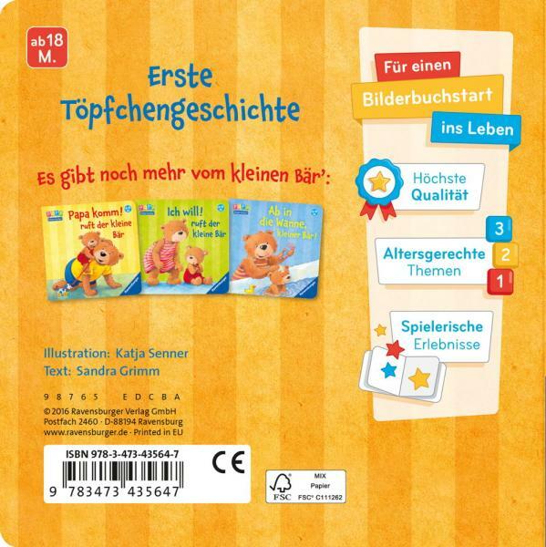 Thumbnail - Ravensburger Pappbilderbuch Musst Du Pipi, Kleiner Bär? 43564