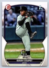 ISAIAH COUPET  ROCKIES RC 1st card   2023 BOWMAN DRAFT #BD-37