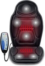 Snailax Massage Seat Cushion - Back Massager with Heat, 6 Vibration Massage N...