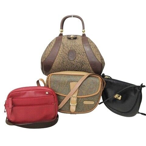 Ginza Tanizawa Leather 4-Piece Multicolor Bag Set - Boston Ginza Tanizawa Leather 4-Piece Multicolor Bag Set - Boston