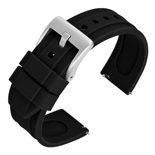 ANNEFIT Silicone Watch Bands 16mm 18mm 20mm 22mm Quick Release Replacement Strap