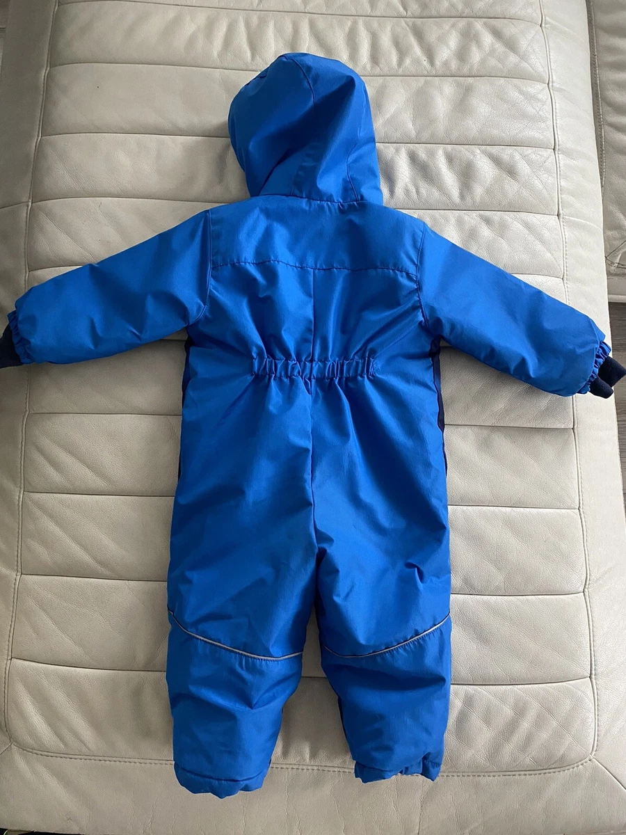 lupilu baby toddler boy blue winter snowsuit one piece 12 18