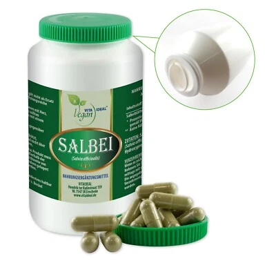 VITA IDEAL Vegan® SAGE Leaves CAPSULES Salvia officinalis SAGE LEAVES Powder