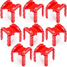 8 Pcs Wooden Train Track Riser Red Plastic Train Bridge Plastic Train Track Acce
