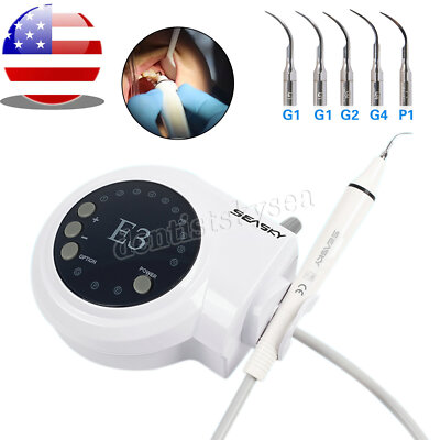 Dental Ultrasonic Piezo Scaler + Tips Handpiece Fit EMS Cavitron Woodpecker E3+
