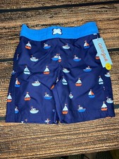 Toddler Boys' Boat Print Swim Trunks - Cat  Jack Navy 4T, Blue