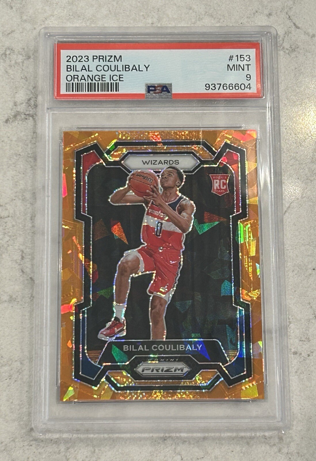 2023-24 Panini Prizm - Orange Ice Prizm #153 Bilal Coulibaly (RC)