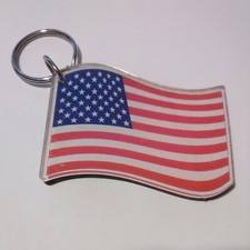 AMERICAN FLAG LOGO KEY CHAIN GREAT FOR ANY COLLECTION 