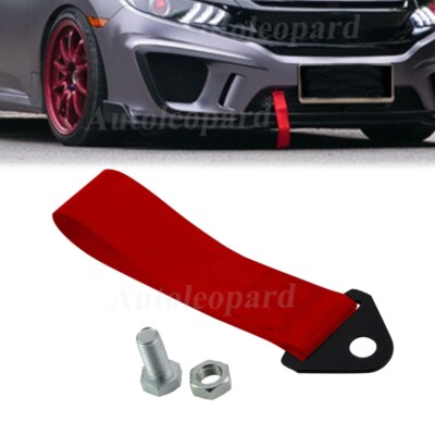 High Strength Sports Racing Tow Strap Front Rear Bumper Towing