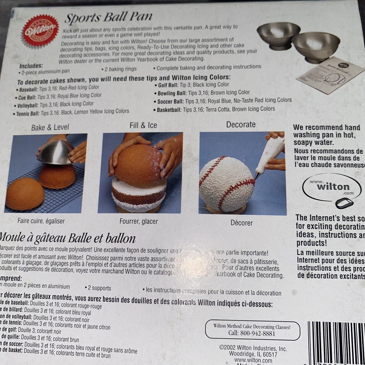 Wilton Mini Ball Cake Pan Wilton 6-Inch Sports Ball Cake Pan Set