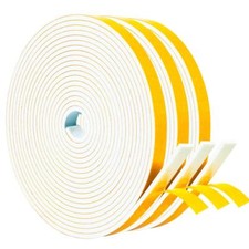 Weather Stripping Door Seal Strip White 3/8" X 1/8" 50ft Total Foam Insulation T
