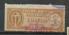 LO55B-SELLO ESPAÑA GUERRA CIVIL FALANGE SINDICATO C.N.S.VALENCIA.SPAIN CIVIL WAR