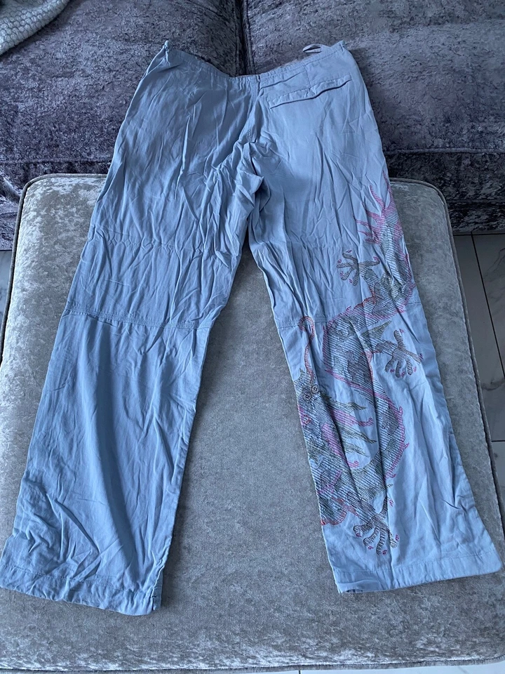 Vintage Women’s Maharishi dragon embroidered snopants trousers size 10 blue - Image 3 of 4