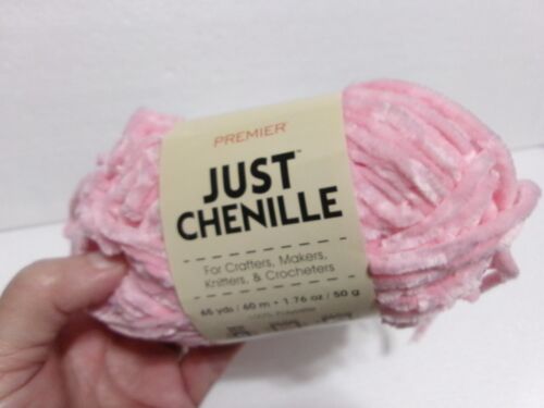 2 Baby Velvet Blanket Yarn Skeins BERNAT MISTY BLUE & JUST CHENILLE PINK - Picture 2 of 10