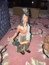 Native American Brinnco Vintage Chief Statue-10”