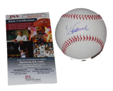 WANDER FRANCO signed (TAMPA BAY RAYS) autographed OML baseball JSA DD31924