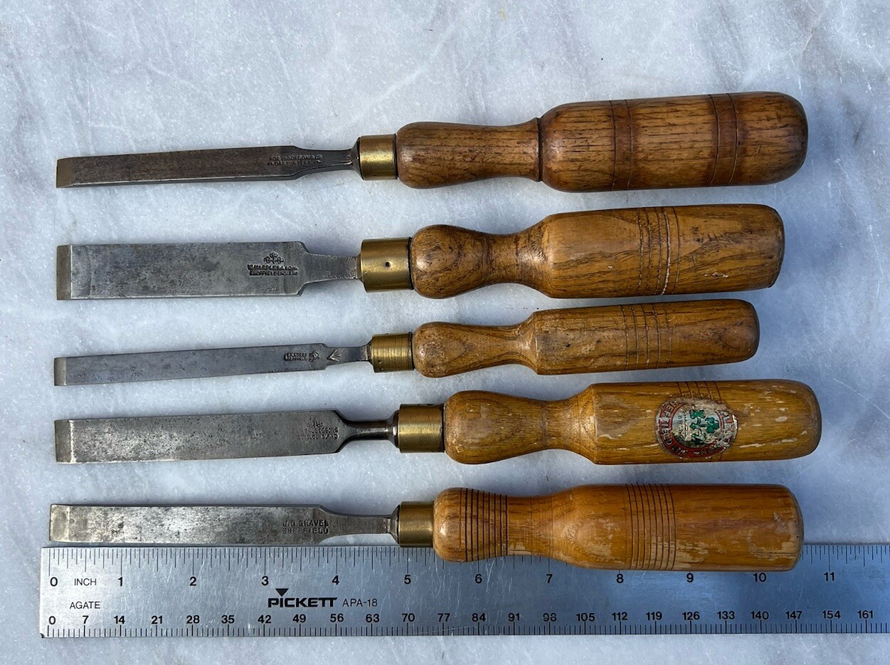 Vintage EnglishMade Woodworking Chisels Sheffield, England eBay